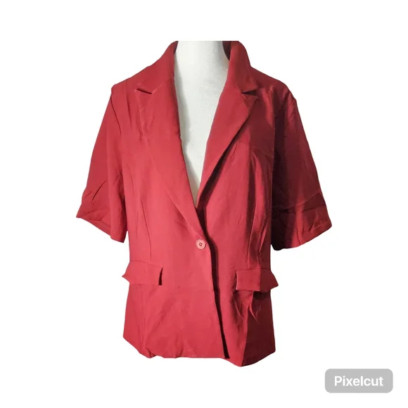 NWOT Size XL Allegra K Women's Dark Red/Burgandy Blazer - Picture 3 of 7